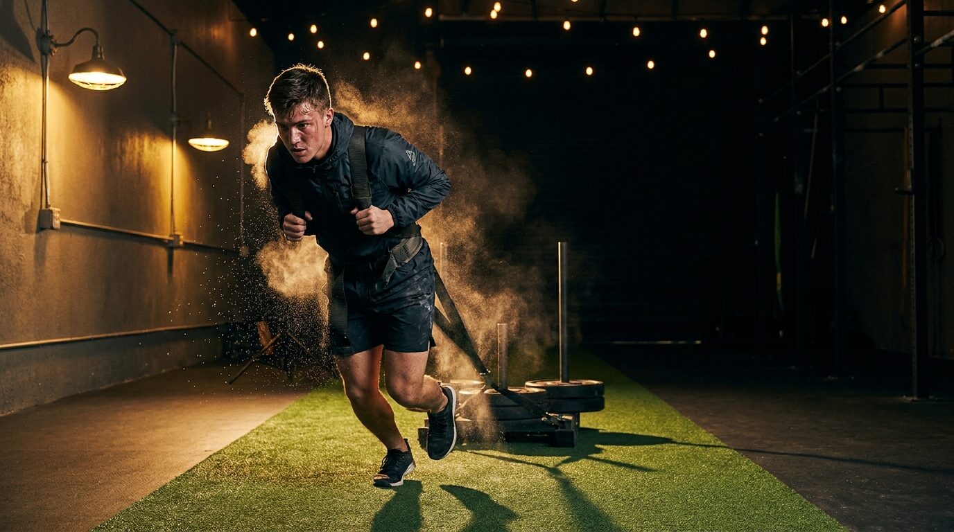 Athlete training speed and power on the pitch